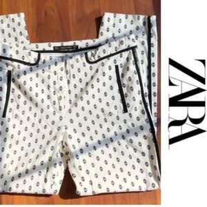 ZARA Pant Large Floral Pringle with Black Edging